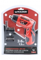 Aparafusadora a Bateria 3 6V 14 Bits MADER MADER POWER TOOLS